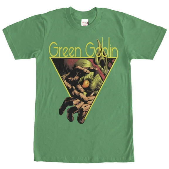 Men's Marvel Goblin Triangle  Graphic Tee Kelly Green Large