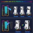 thumbnail image 3 of PS5/PS5 Pro/PS5 Slim Stand and Cooling Station, Controller Charging Station for PlayStation 5 Console, PS5 Stand Controller Charger for with 3 Levels Cooling Fan, Headset Holder for PS5 Digital/Disc, 3 of 8
