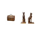 thumbnail image 4 of Estuche organizador de joyas,Organizador de joyas de madera para mujeres,hombres y niñas,Figura de mesa,Sujetalibros con forma de gato para decoración de oficina o hogar,Estantería, 4 of 7