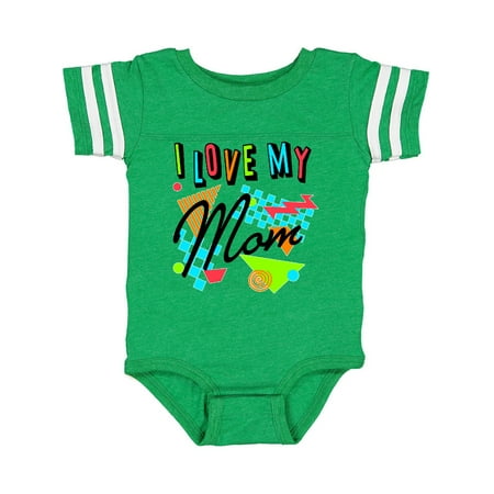 

Inktastic I Love my Mom- 80s retro style Gift Baby Boy or Baby Girl Bodysuit