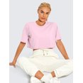 thumbnail image 3 of CRZ YOGA Women's Pima Cotton Workout Crop Tops Short Sleeve Yoga Shirts Casual T-Shirts, 3 of 4