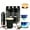 Blue, variant on Ceramic Pour Over Coffee Set with Manual Burr Grinder & 100 Disposable Cups – Complete 9oz Single-Serve Brewing Bundle