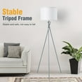 thumbnail image 4 of Tripod Floor Lamp , 61"Tall Floor Lamps, Standing Lamp with Rotary , Modern Floor Lamp Simple Design with White Shade, Floor Lamps for  Room, , Office, Without Bulb, 4 of 7