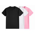 thumbnail image 1 of Pack 3 Playeras Deportivas Mujer Cuello Redondo,Black White Pink,M, 1 of 7