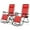 Red, variant on Folding Zero Gravity Chairs Set of 2, Outdoor Reclining Camping Chairs, Patio Lounge Recliners with Side Table & Cup Holder Tray, Red