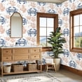 thumbnail image 4 of Crab Peel and Stick Wallpaper 23.6in x 9.8ft Blue Crab Coral Soft Pastel Colors Contact Paper Vinyl Waterproof Self Adhesive Wall Paper for Bedroom Shelf Cabinet Renter Friendly, 4 of 8