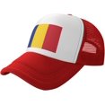 thumbnail image 1 of Flag of Romania Mesh Back Trucker Cap Baseball Cap, 1 of 8