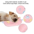 thumbnail image 4 of Almohada con forma de animal de cerdo de dibujos animados, almohadas para dormir para perros y gatos, columna cervical, rosa, amarillo y azul, 4 of 7