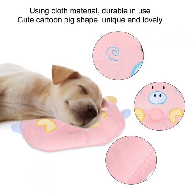 Almohada para perro, Linda caricatura, gato, perro, almohadas para dormir, almohada para el cuello del perro, almohada para mascotas, almohada con forma de animal de cerdo para