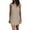 Brown, variant on Sngxgn Women's Summer Long Sleeve Dress Crewneck Lace Flowy Tiered Midi Dresses(Brown,L)