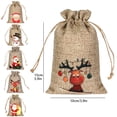 thumbnail image 4 of Christmas Burlap Bag Set Drawstring Advent Calendar Small Cloth Bag Christmas Decoration Gift Bag Candy Bag, 4 of 7