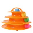 thumbnail image 1 of Juguetes interactivos for gatos de interior, rodillo divertido, torre for gatos de 4 niveles con bonitas pegatinas, plataforma giratoria, juguete rompecabezas con bola for gatitos, 1 of 6