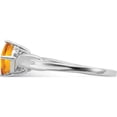 thumbnail image 4 of 14K White Gold Cushion Citrine And Diamond Ringsize 7 (Width 1.6 To 3.25) - Jbsp, 4 of 5