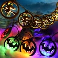 thumbnail image 2 of CEHVOM Halloween Decorations, 2022 New Version 10ft 20 LEDs Wooden String Lights With 4 Patterns, Battery Operated Halloween Lights Decor For Home Party Garden Indoor Clearance, 2 of 4
