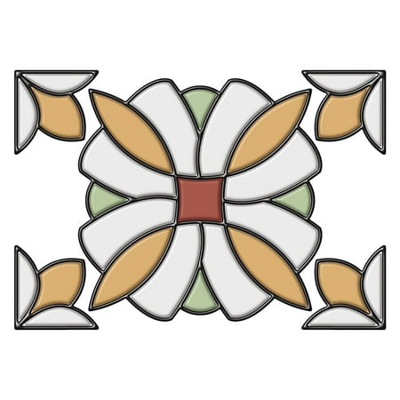Stained Glass Wall Decal, Essex Amber