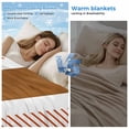 thumbnail image 2 of Burnt Orange Farmhouse Cooling Blanket, Lightweight Breathable Summer Throw Blanket with Double Sided Cold Effect, Orange Brown Striped Picnic Beach Blankets Bed Sheet for Hot Sleepers 50"x60", 2 of 8