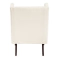 thumbnail image 5 of Contemporary Beige Wingback Chair for Reading Nook | Provides Comfortable and Stylish Seating | High - density Foam and Plywood Frame | Solves the Lack of Comfortable Reading Chairs, 5 of 6