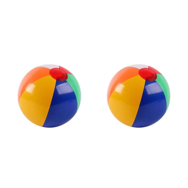 Langgg Water Ball Beach Toy Swim Plaything Exquisite Multipurpose Thicken Design Sweet Gift Smooth Surface Inflatable Balls 25cm 2Set