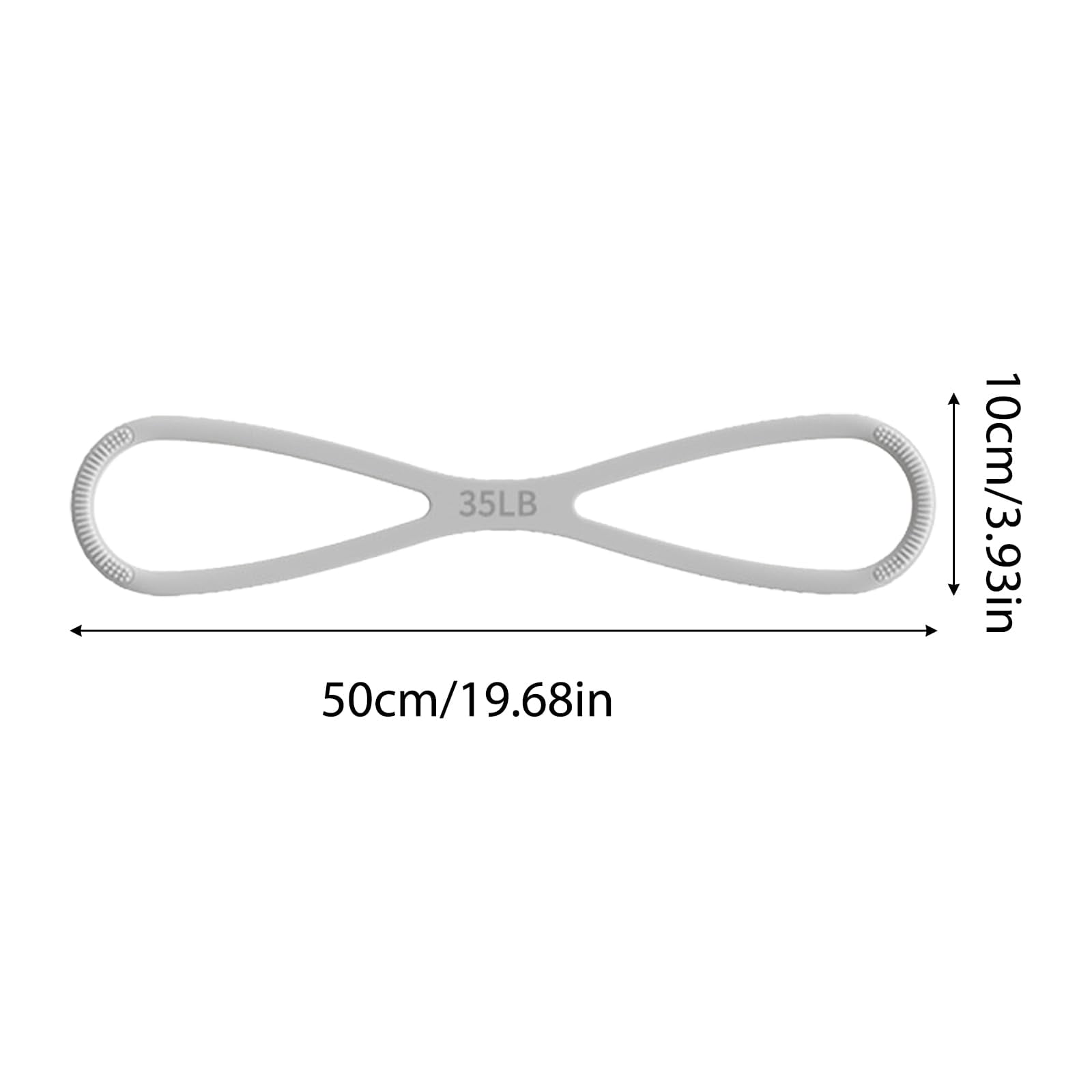 Sakerplus Resistance Bands 8-Shaped Silicone Resistance Band with Massage Grip, Figure 8 Resistance Bands with Handles Keep Resistance Band Figure for Home Workout