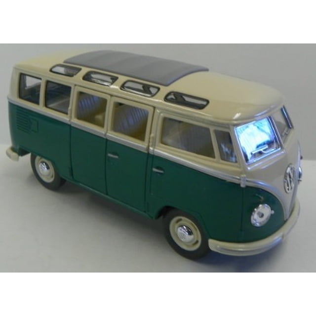 Escala 1/24 1962 Volkswagen Classic Hippy Bus Diecast Metal Kinsmart Kinsmart