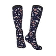 thumbnail image 5 of Lsque Retro Rabbit Flower Printed Crew Socks Men's Women's LightWeight Thin Casual Calf Socks ,Knee High Socks,Cotton Socks, 5 of 9