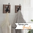 thumbnail image 6 of Autumn Alley Farmhouse Bathroom Hooks for Towels, Coat Hooks, and Robe Hooks - Towel Hooks for Bathroom Wall Mounted - 2 Pack, 6 of 9