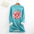 thumbnail image 4 of Jsaierl Chandails contre le Cancer du Sein pour Femmes Hiver Molletonnés Doublés Chandail à Enfiler Grande Taille Col Rond Hauts Raglan Manches Longues Blouses Chaudes Chandails de Sensibilisation, 4 of 4