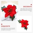 thumbnail image 2 of 4pcs Napkin Rings Flower Napkin Holder Rings Christmas Napkin Rings Table Accessories, 2 of 5