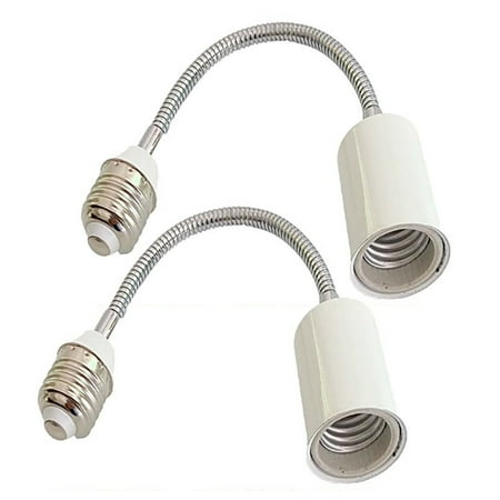 

Midewhik Led Light E27 Universal Lamp Holder Extended Lamp Holder Extended Screw Socket Universal Conversion Lamp Holder Led Energy Saving Bulb Hose Holder 2Pc