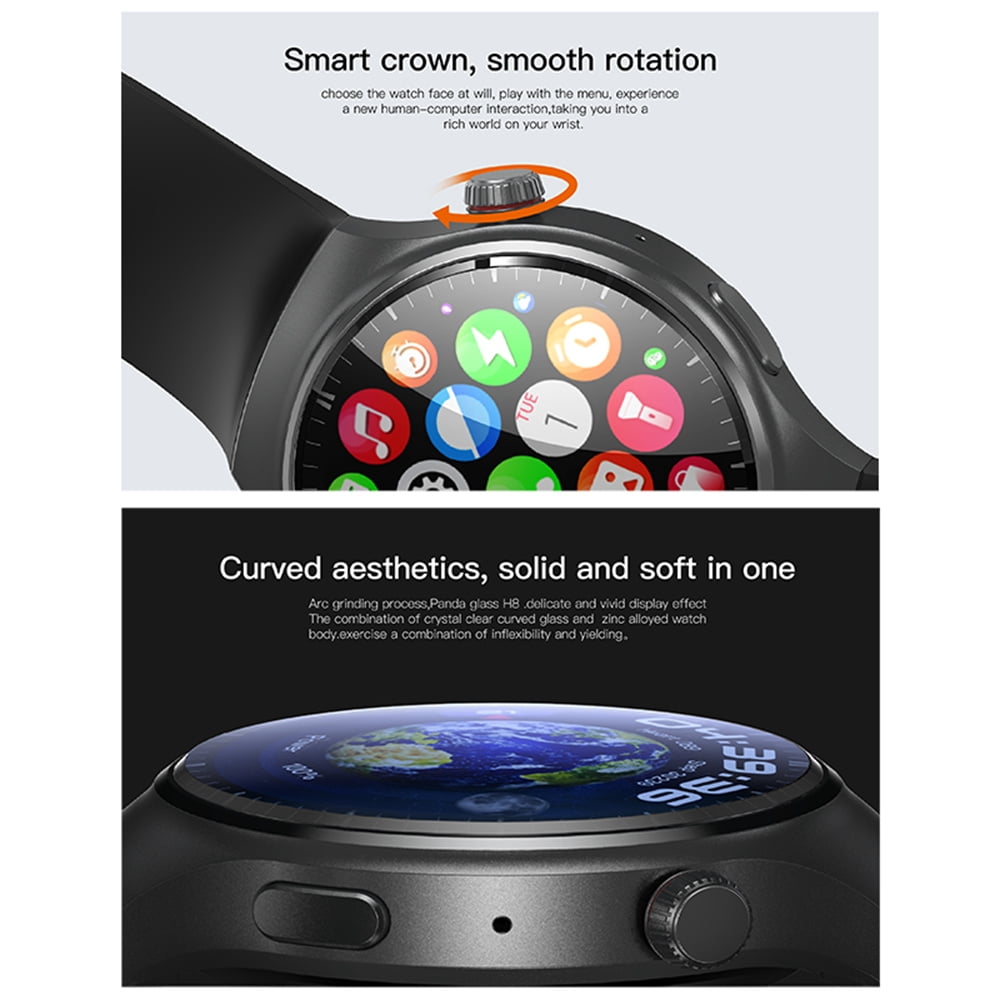 Rainbuvvy DM80 4G Smart Watch 1.43 Inch AMOLED Round Screen 2GB+16GB Beidou System + GPS WiFi Sleep Monitoring Fitness Tracker 950mAh Sports Outdoor Watch
