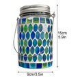 thumbnail image 3 of 1 Pack Solar Outdoor Mosaic Lantern Waterproof Hanging Table Lamp Night Light For Garden  Patio  Party  Yard Decor, 3 of 13