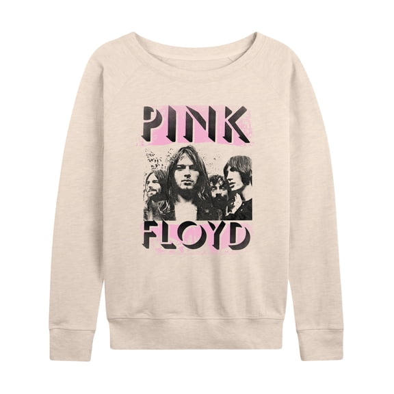 Pink Floyd - Band Pink Logo - Women's French Terry Long Sleeve Pullover