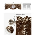 thumbnail image 5 of Vintage Style Coffee Beans Sugar Small Curtain Rod Pocket Short Curtains Home Decor Partition Cabinet Door Window Curtains, 5 of 6