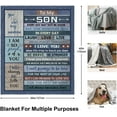 thumbnail image 4 of Fathers Day Son Gifts Blankets, Gifts for Son, Son Gifts from Mom/Dad, Son Birthday Gifts Throw Blanket 60" X 50", Adult Son Gift Ideas, Graduation Gifts for Grown Son, to My Son Gifts, 4 of 6