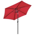 thumbnail image 3 of Yaheetech Parasol de Marché pour Patio de 9 Pi avec Manivelle et Inclinaison à Bouton-Poussoir, Rouge, 3 of 7