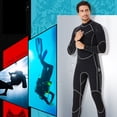 thumbnail image 2 of Traje de trabajo con traje de húmedo de manga larga y pantalones traje de buceo 1.5 mm Ergonómico Ultra Stretch Professional para snorkeling Surfing Nating Man, Negro 3XL Advancent OD019359-12, 2 of 7