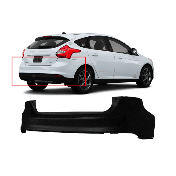 DCP Rear Bumper Cover For Ford Focus 2012-2014 Hatchback Only FO1100676