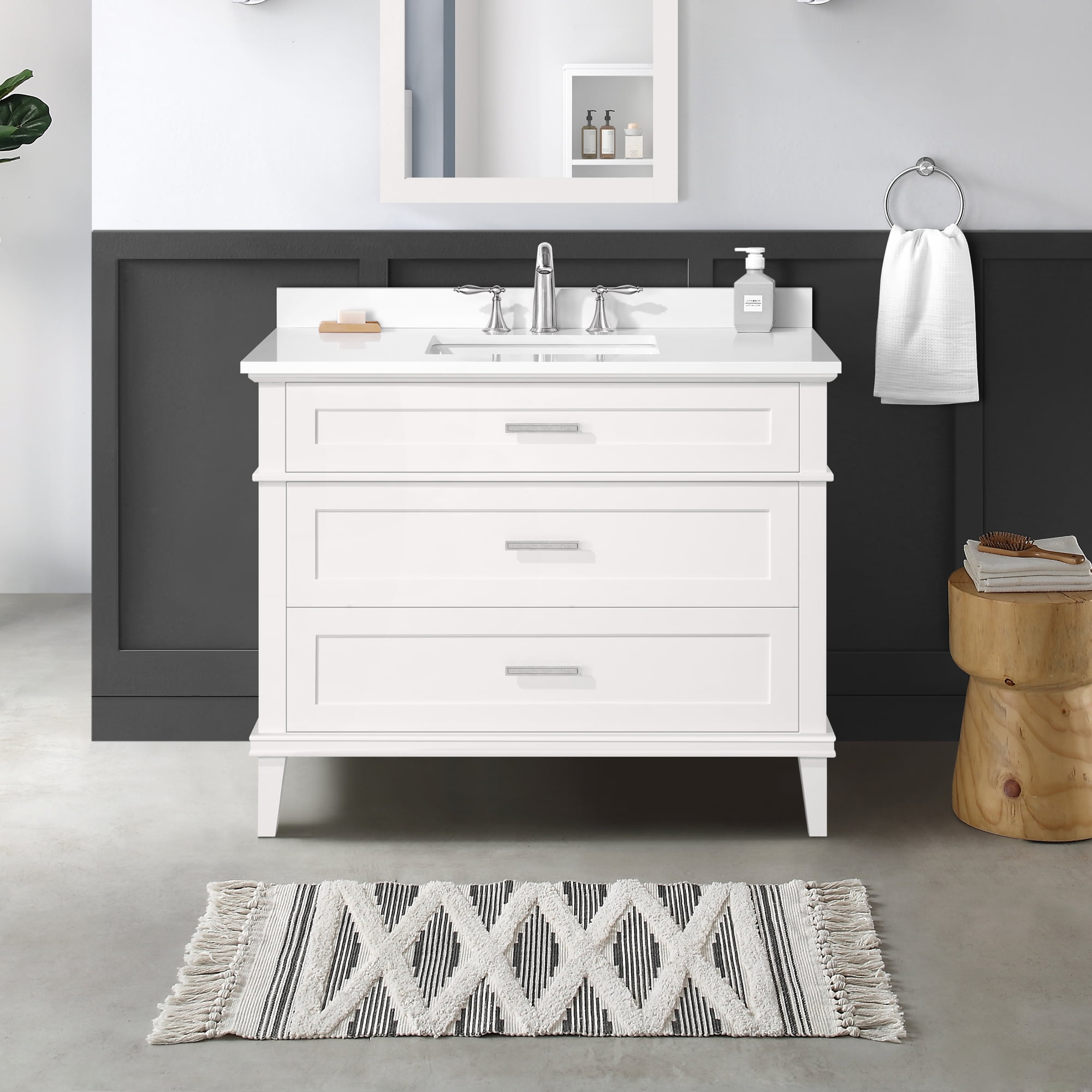 Ove Decors Exela 42 W x 22" D Freestanding Bathroom Vanity with Sink