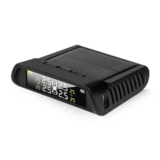 Tire Pressure Monitoring System Tire Pressure Monitoring System with Solar Charger, Equipped with 4 External Sensors and 5 Alarm Modes Tire Pressure Sensor