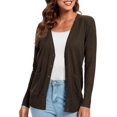 thumbnail image 3 of Urban CoCo Women's Button Down Lightweight Knit Cardigan Sweater with Pockets, 3 of 7
