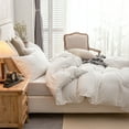 thumbnail image 7 of PURE ERA Duvet Cover Set Off White 100% Cotton Jersey Knit Cotton California King Size ( 1 Duvet Cover + 2 Pillow Shams), 7 of 7