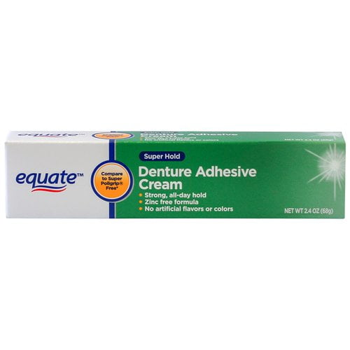 Equate Denture Adhesive Cream, 2.4 Oz