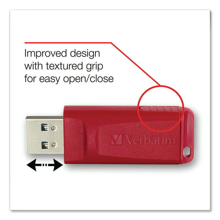 Verbatim Store 'n' Go USB 2.0 Flash Drive, 16GB, Red