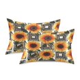 thumbnail image 2 of Iauyy 20x40in Silk-Smooth Satin Pillowcase, Gentle on Hair and Skin, Luxuriously Soft Pillowcase with Envelope Closure, Wrinkle Fade Formal Sunflowers, 2 of 8