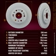 thumbnail image 2 of Metrix Premium Chassis Parts - 4 PCS Front/Rear Coated Brake Rotor Kit Fits Cadillac Escalade, Chevrolet Avalanche, Silverado 1500, GMC Yukon, XL, XL 1500, Sierra 1500, 580279FZN, 580422FZN, 2 of 8