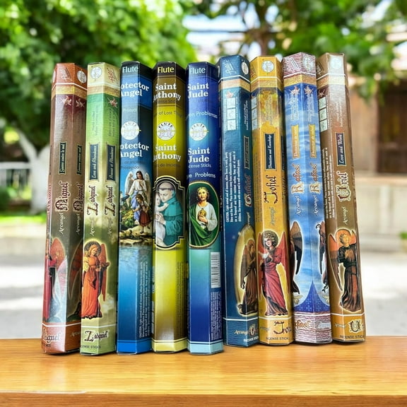 Saints & Archangels Incense Sticks – Assorted Box of 9 (180 Sticks) – Divine Protection & Blessings