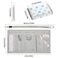 thumbnail image 3 of JIALIOU Nylon Trifold Card Wallet with ID Window Zipper Pocket for Men Women Teen Light Blue Polka Dots, 3 of 7