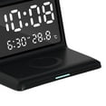 thumbnail image 4 of Reloj despertador digital multifuncional, portátil, de carga rápida y ajustable. Negro, 4 of 4
