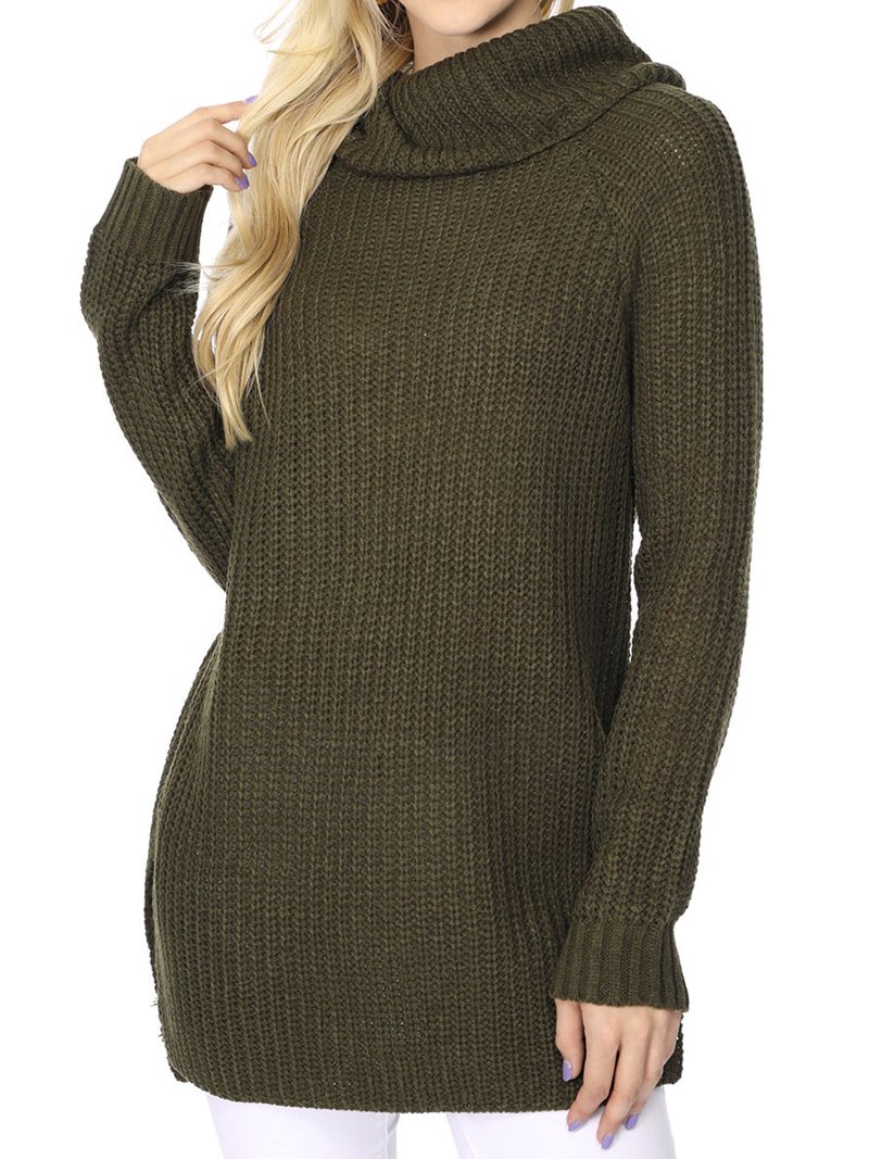 Womens Plus Size Paris Turtleneck Tunic Sweater Womens Plus Size Paris Turtleneck Tunic Sweater