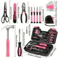 thumbnail image 6 of 24/39/130pcs Pink Household Tool Set, Sturdy Metal Hand Tool Kit, Classic Barn Style Toolbox, Ladies Durable Metal Hand Tools, DIY Home Repair Kit, The Best Gift for Mother'S Day, 6 of 13